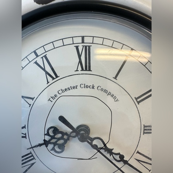 Black and White Rustic Clock with Roman Numerals - Picture 5 of 5